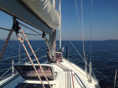 Holmsbu on the horizon (strictly speaking it´s behind the headland).